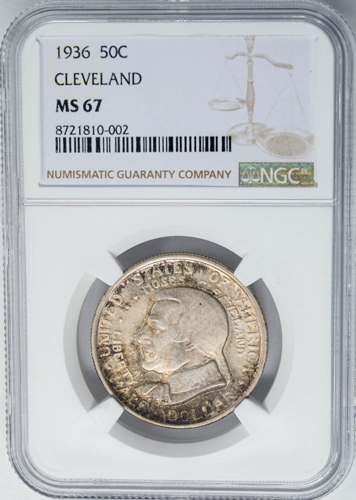 1936 Cleveland Half 50c MS67 NGC 950974-4