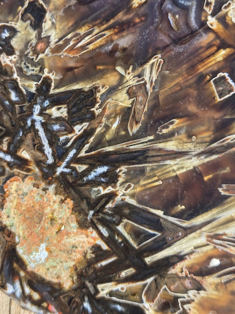 Turkish Stick Agate Slab Slice Lapidary Unique Ankara Turkey