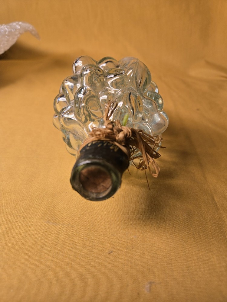 Vintage Grape Cluster Shaped One Serving Wine.bottle With Cork