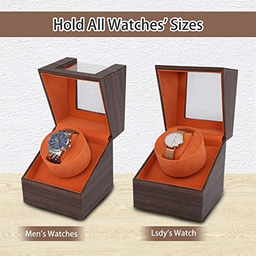 YOOHONG Automatic Single Watch Winder for Automatic Watches with Super Brown
