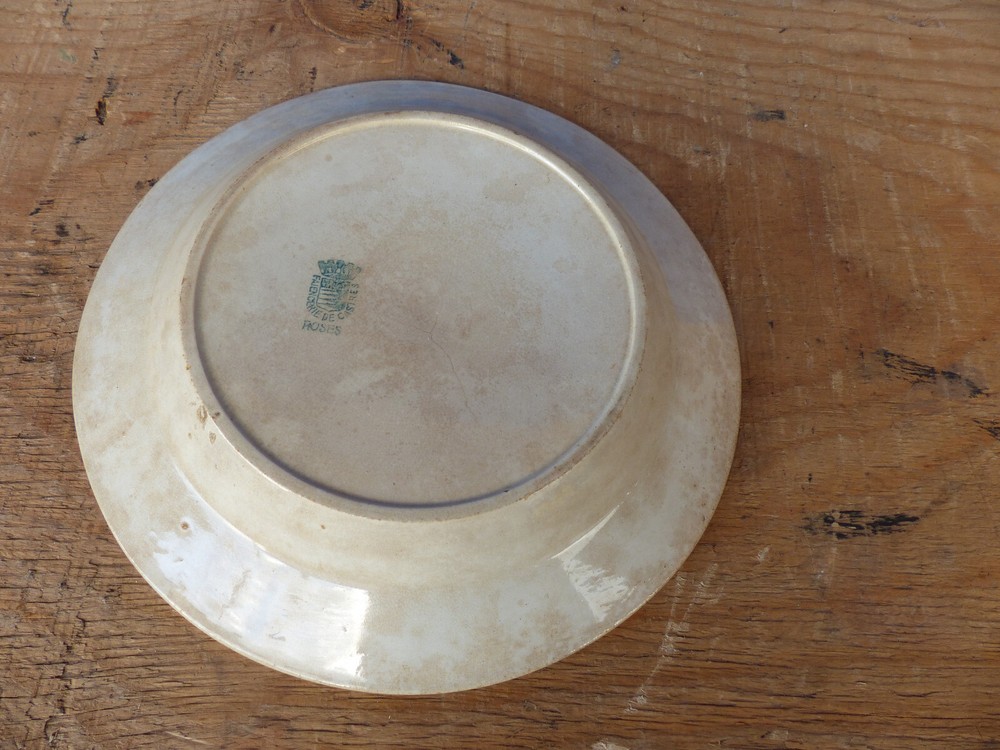 Vintage Roses Model Table Plate From Castres