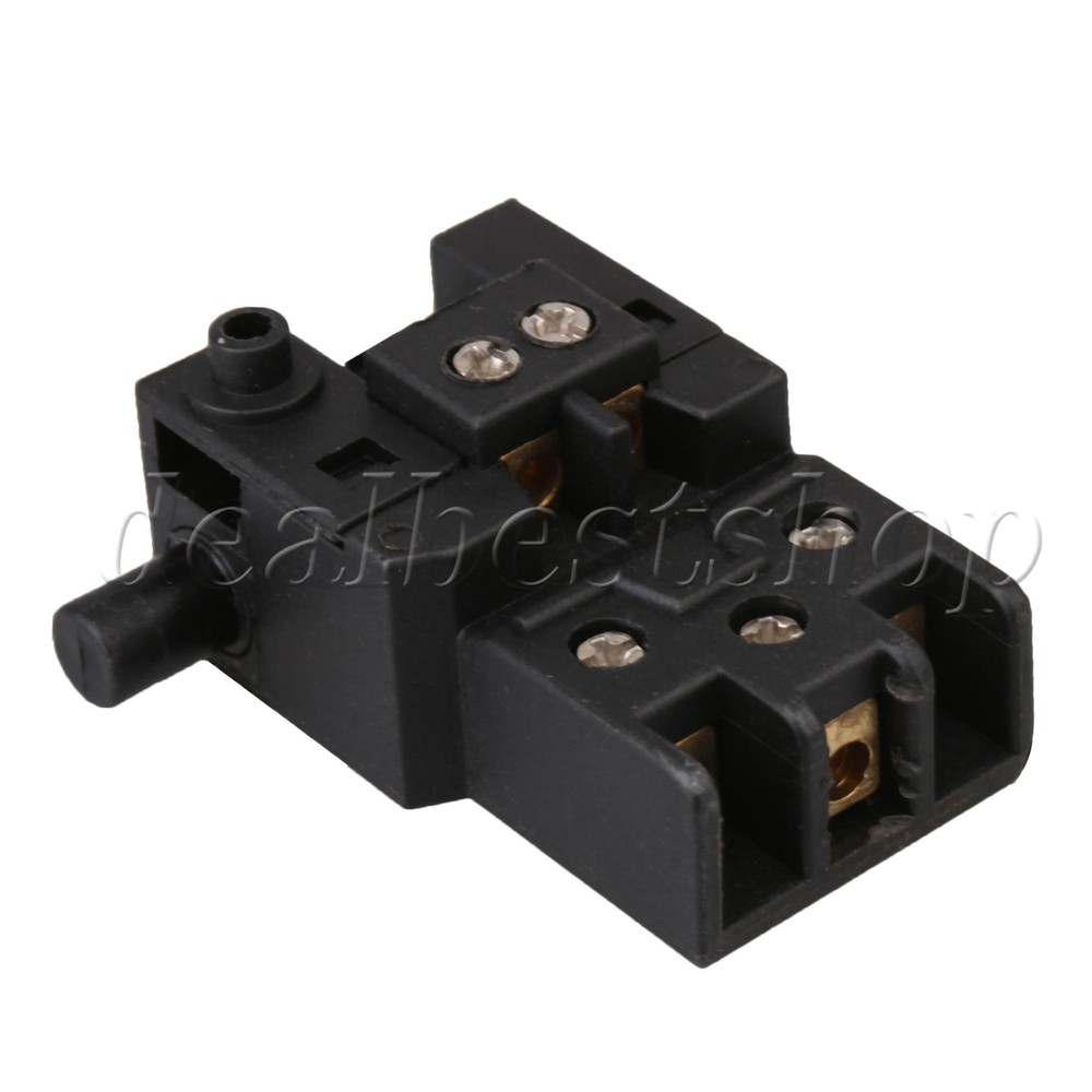 Black Electric Hammer Drill Power Tool SPST Trigger Switch FA2-6/1W AC 250V 6A
