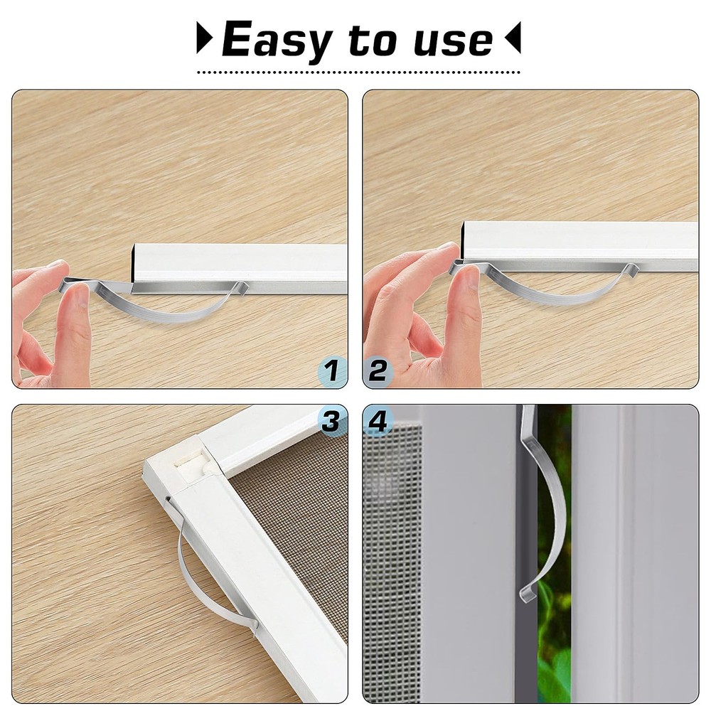 50 Pcs Window Screen Tension Spring, Durable Corner Mount Flat Window Spring ...