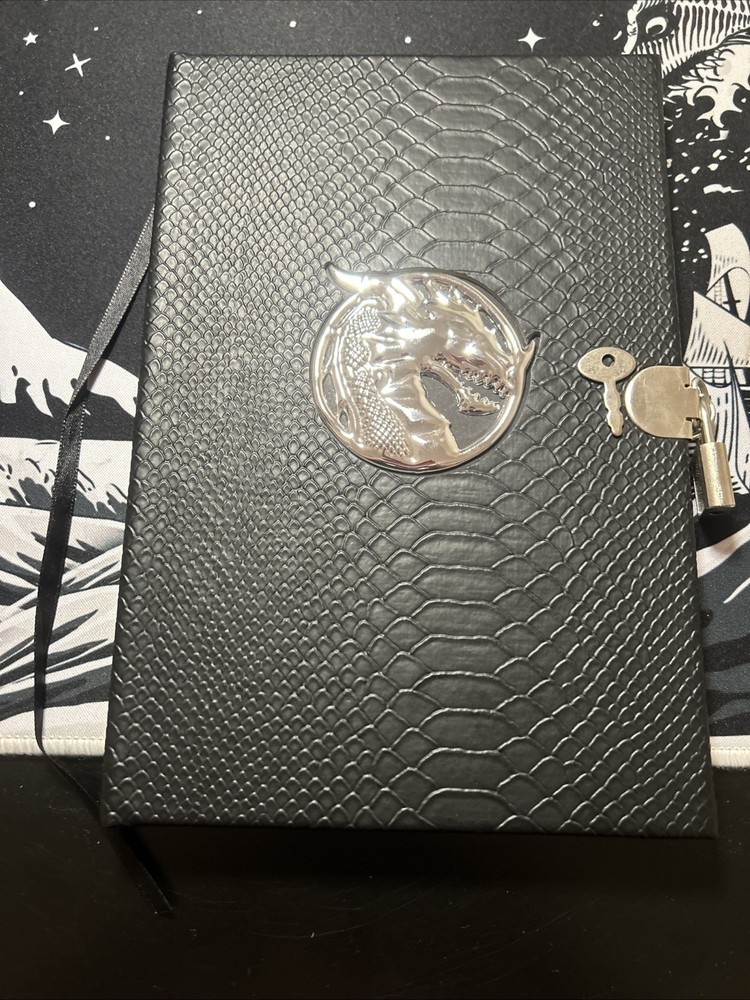 Hand Crafted Azure Dragon King Cobra Leather Notebook