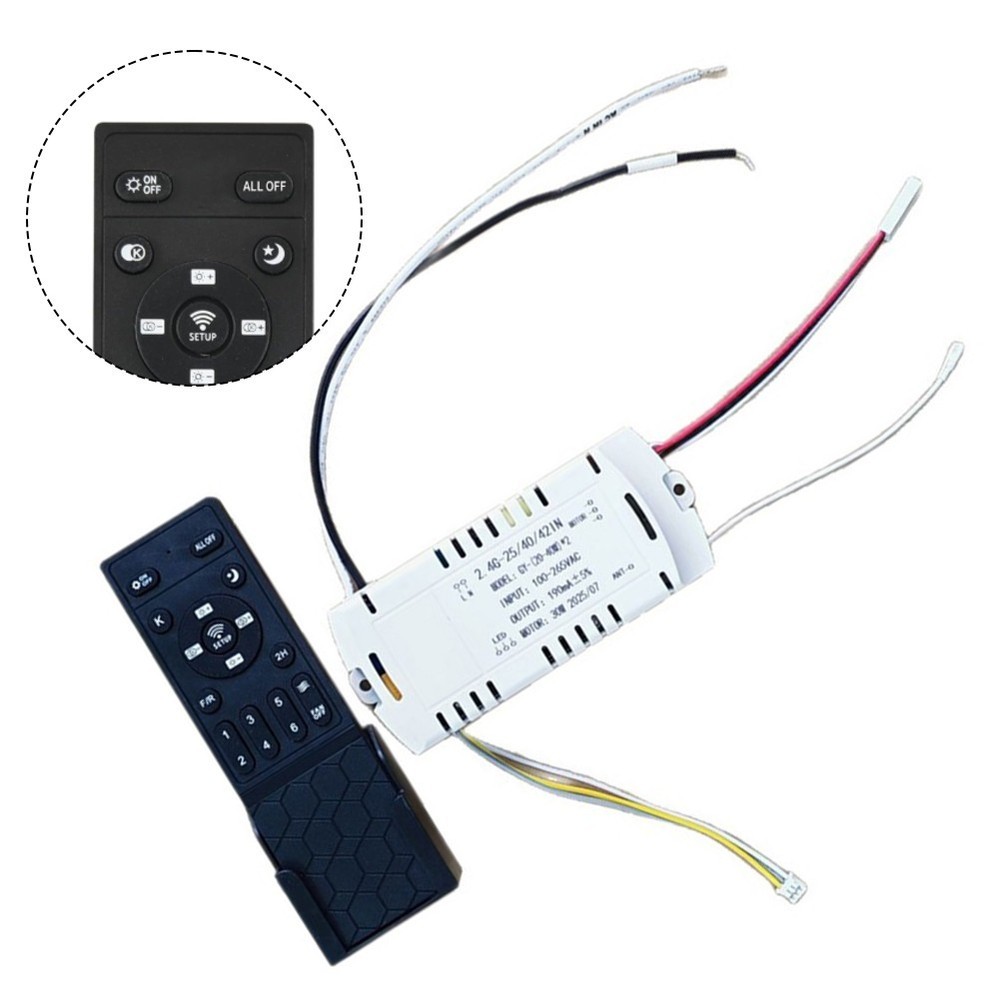 Replacement Invisible Fan Light Remote Control with Easy Pairing and DC Output