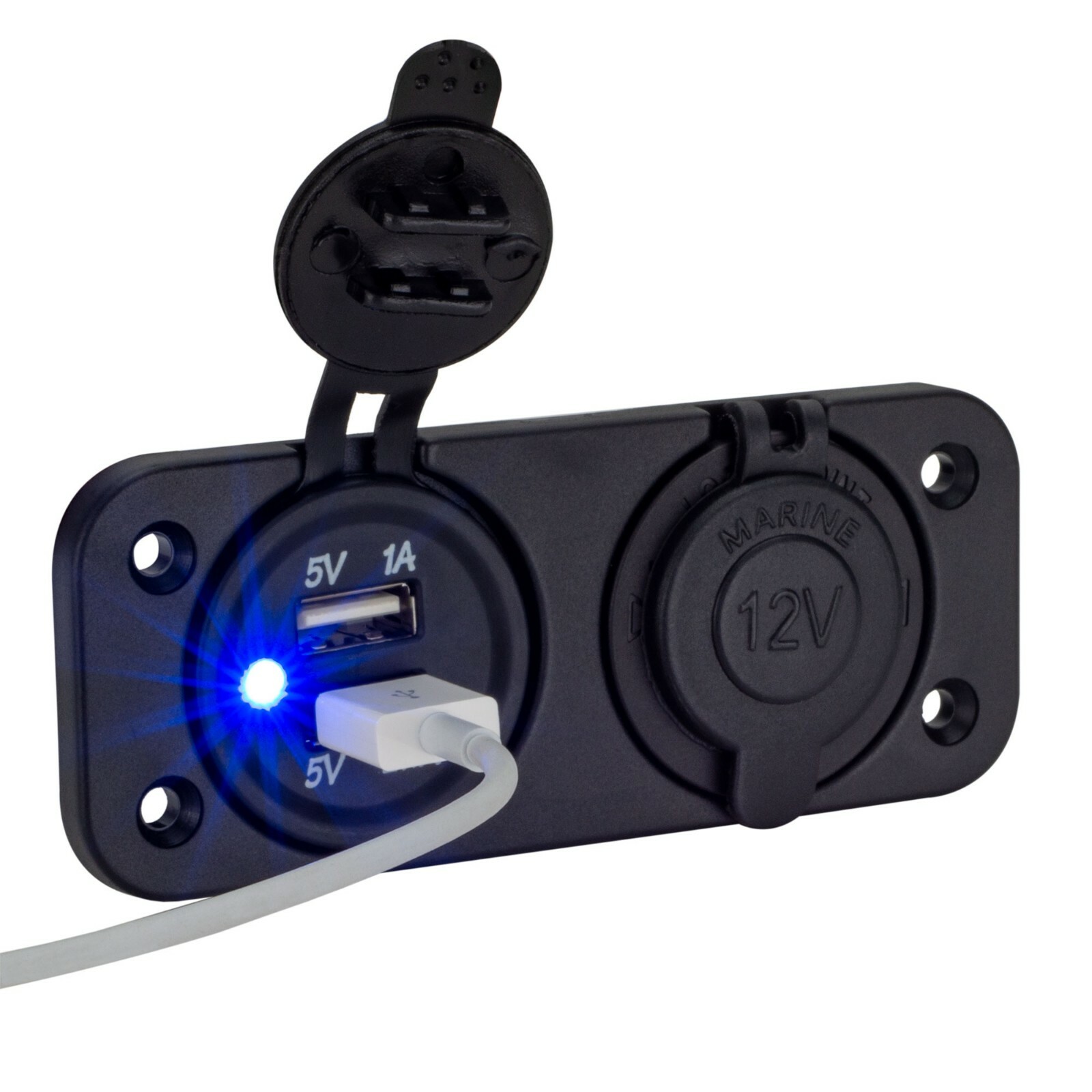 RV Usb Outlet Dual Usb Plug-In & Power Cigarette Dc 12V RV Usb Charging Port