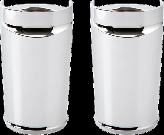 AN Al Fork Boot Covers Pair Smooth Chrome Harley Freewheeler 15-20