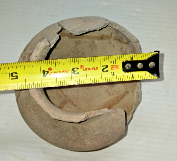 Pre-Columbian Native American Indian Mississippian Partial Pottery Jar Artifact