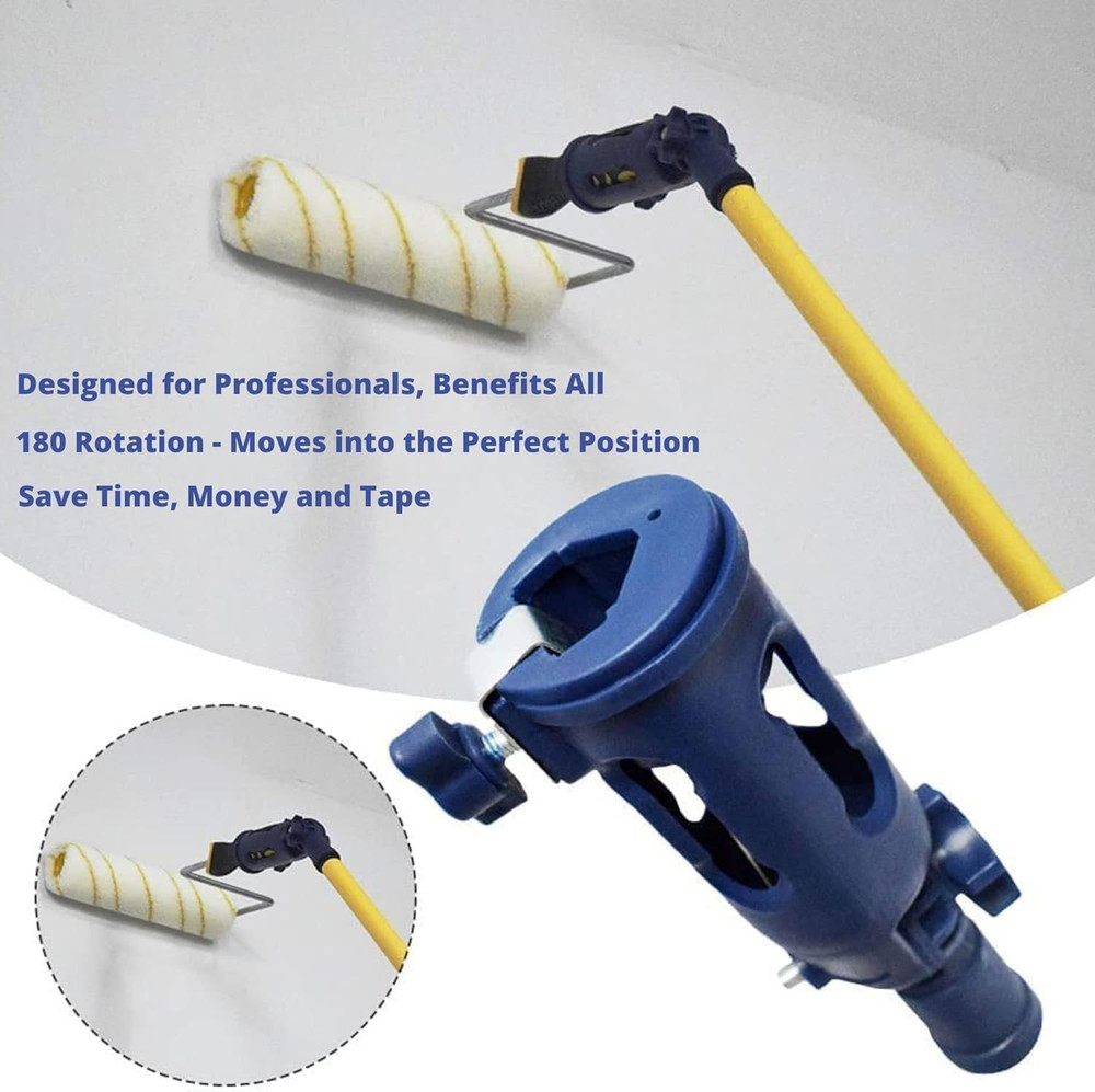Multi-Angle Paint Brush Extender - Extension Pole Attachment Holder for Paint Br