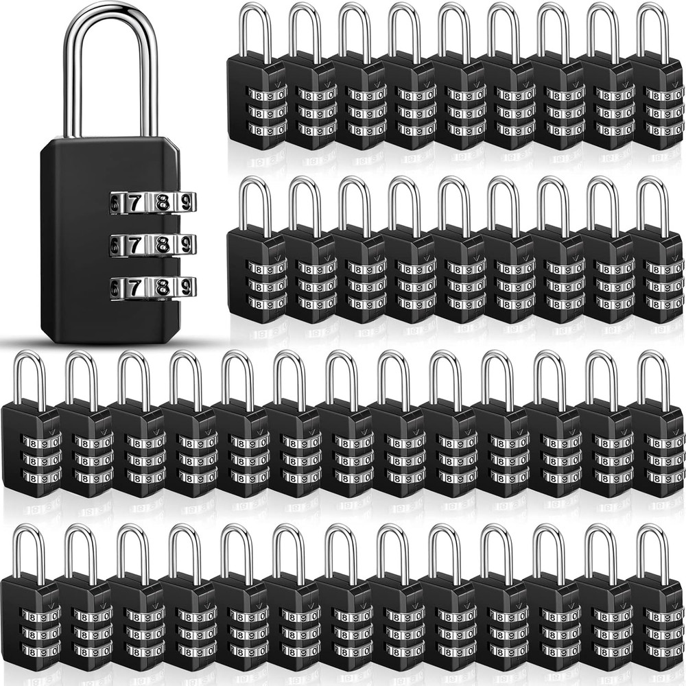 16 Pack 3 Digit Combination Lock Small Combo Locks Waterproof Luggage Number Pad