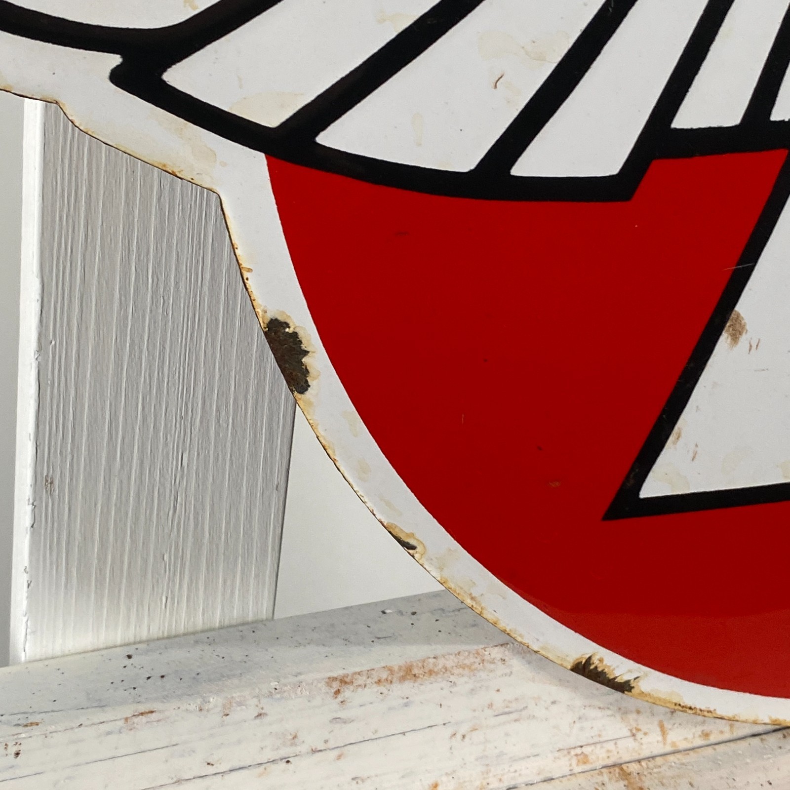 Flying A Enamel Sign - 50x30cm (19.7x11.8") - Rare Gas Station Vintage Iron Sign