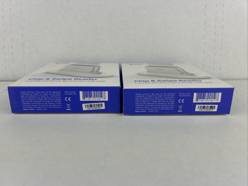 Shopify Chip & Swipe Reader - White Lot Of 2