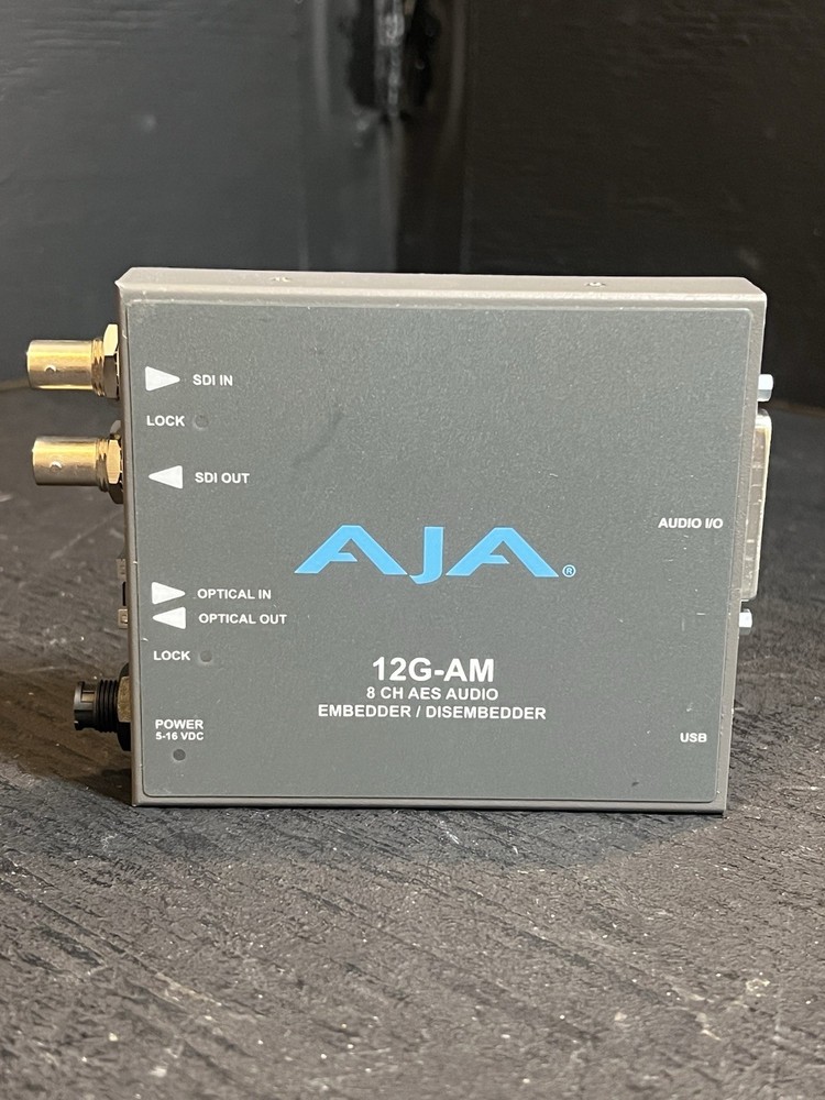 AJA 12G‑AM 8‑Channel AES Audio Embedder/Disembedder