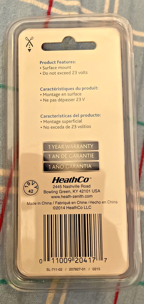 HEATHCO SL-711-90 PB Wired Push Button Front Doorbell Button chime Multi Usage