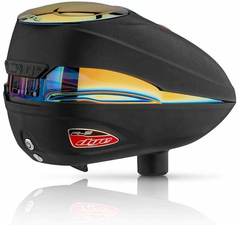 Dye R2 Electronic Paintball Loader Rotor Hopper Black Fire