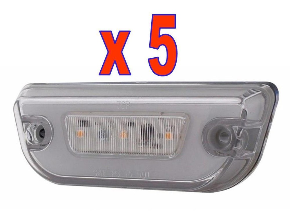 GLO CAB LIGHTS (11 LED) For PETERBILT 579 (AMBER/CLEAR) 5 Each