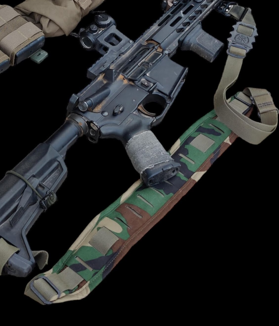 MARS QUICK-ADJUST RIFLE SLING - Padded Molle - 2 Point Mission Military Strap