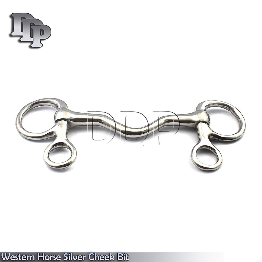 Western Horse Silver Cheek Bit 4.5'', BT-0080