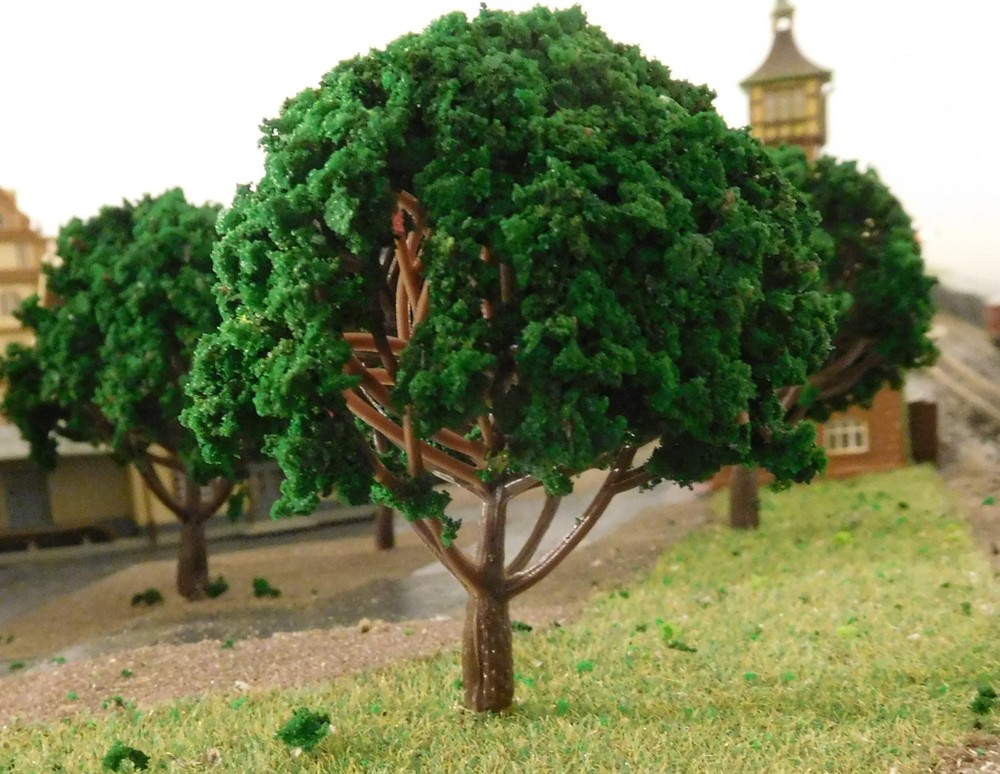 5 Dark Green Trees, 80mm Tall