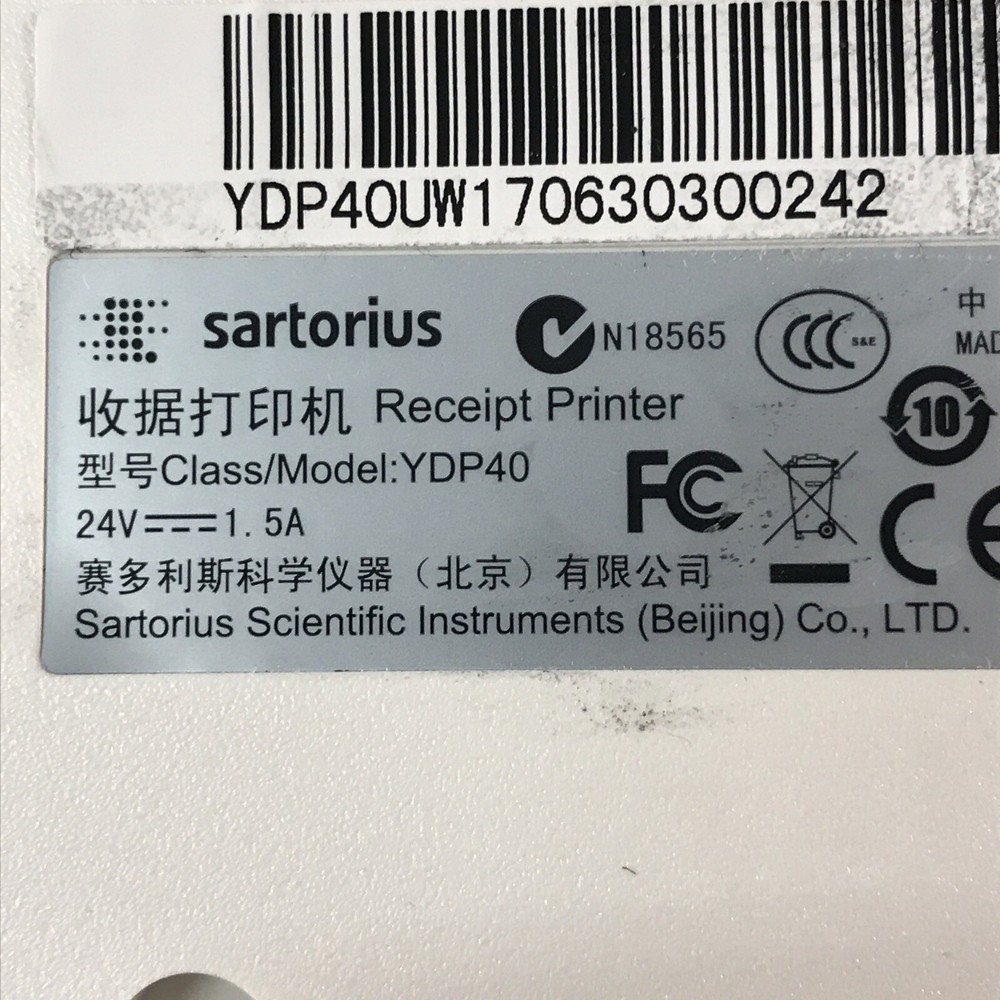 Sartorius YDP40 Laboratory Thermo direct printer w/ Power adapter