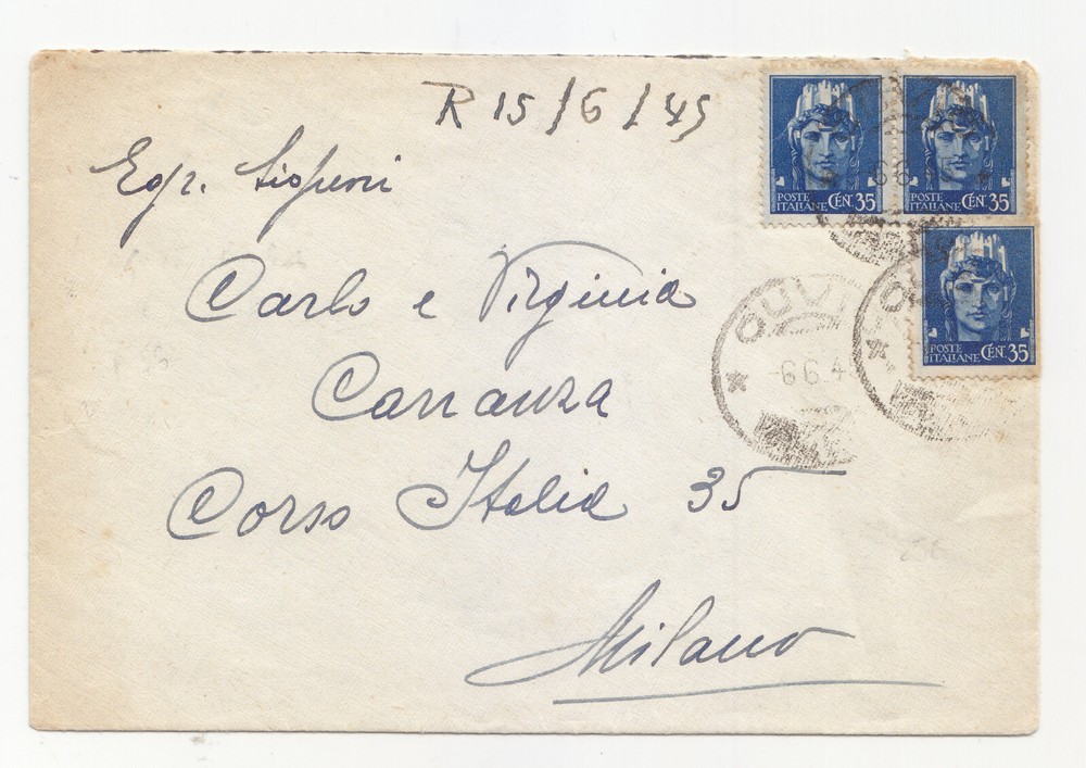 RR33 Storage Letter From Cuvio With 35 C X 3