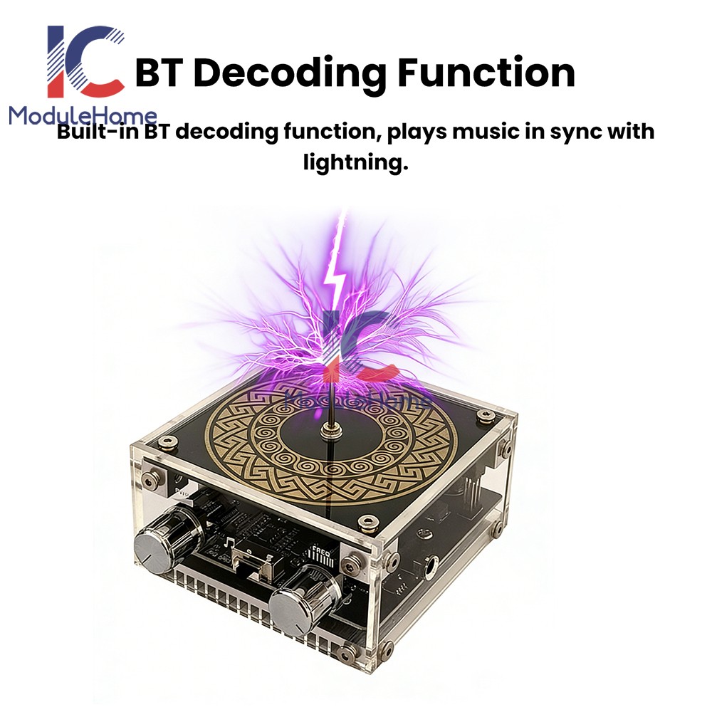 MTC Dual-Mode Music Tesla Coil Artificial Lightning Touchable Bluetooth Decoding