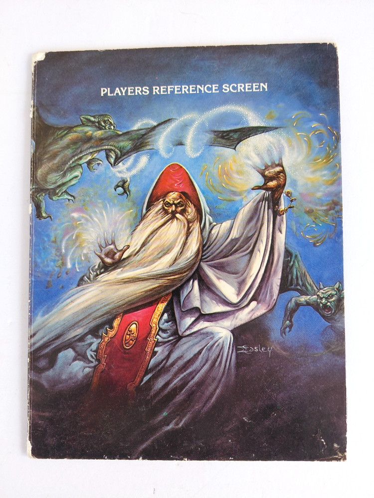 AD&D Players Reference Screen TSR 1985 Vintage Dungeons Dragons