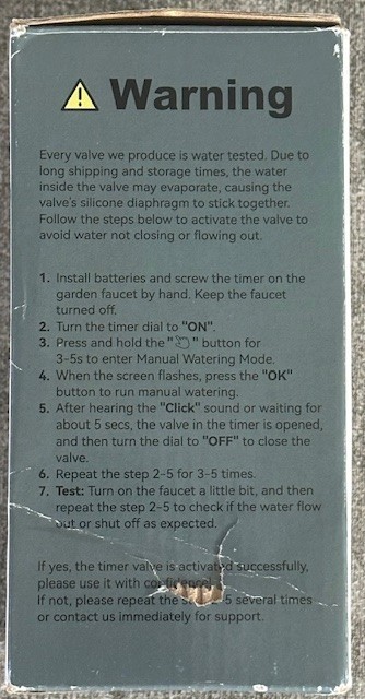 Vimlinc 1 Zone Programmable Water Timer Garden Hose / Sprinkler ITV116
