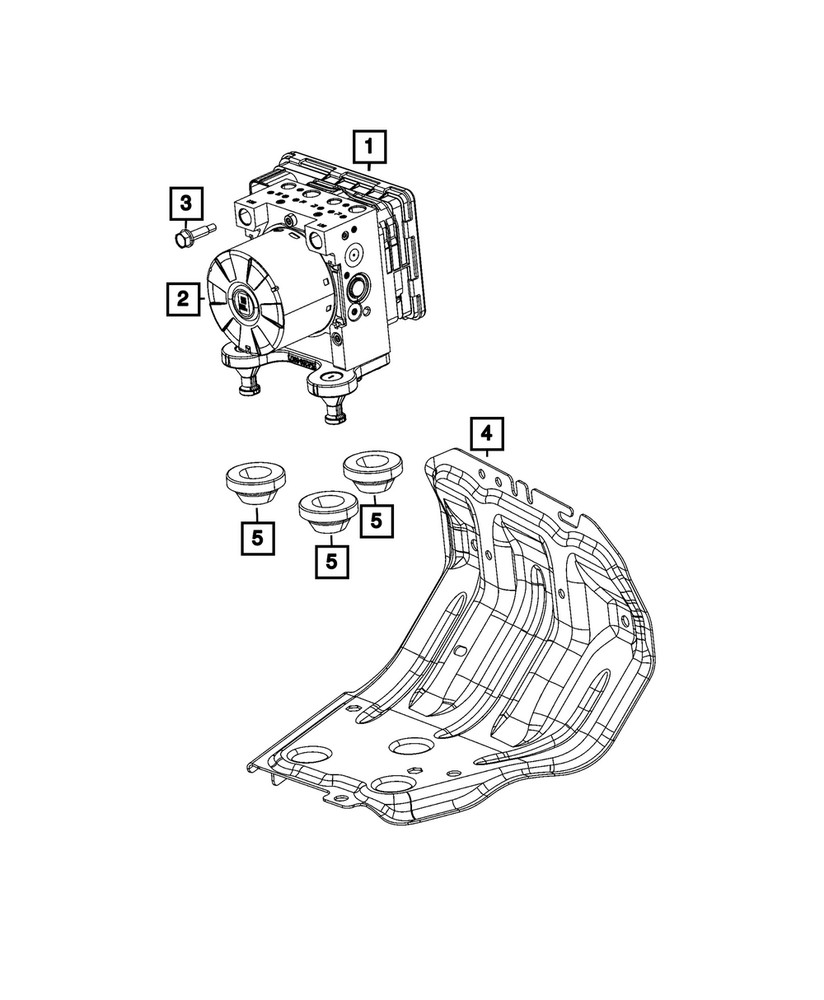 Genuine Mopar Anti-Lock Brake System Module 68716365AA