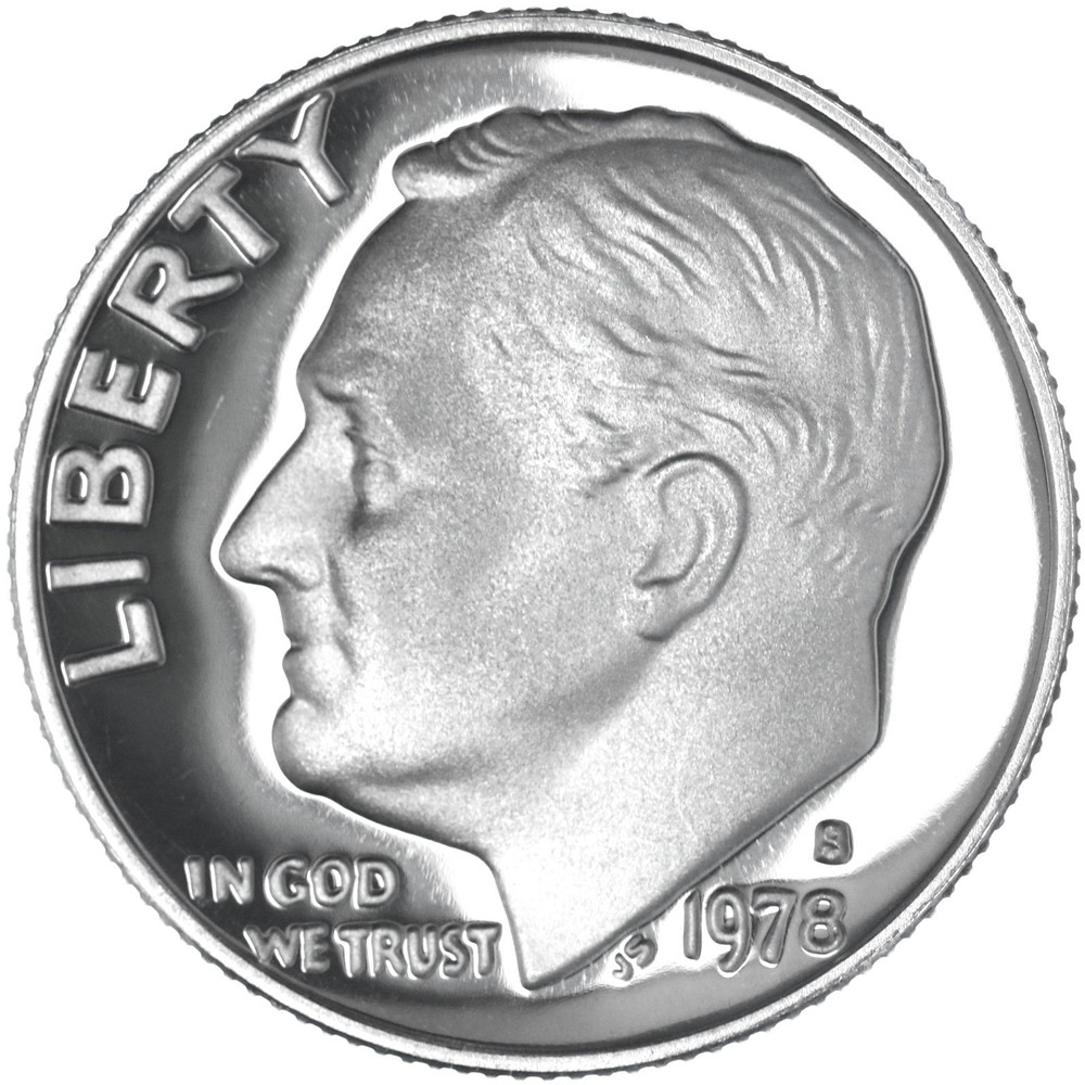 1978 S Roosevelt Dime Gem DCam Proof CN-Clad