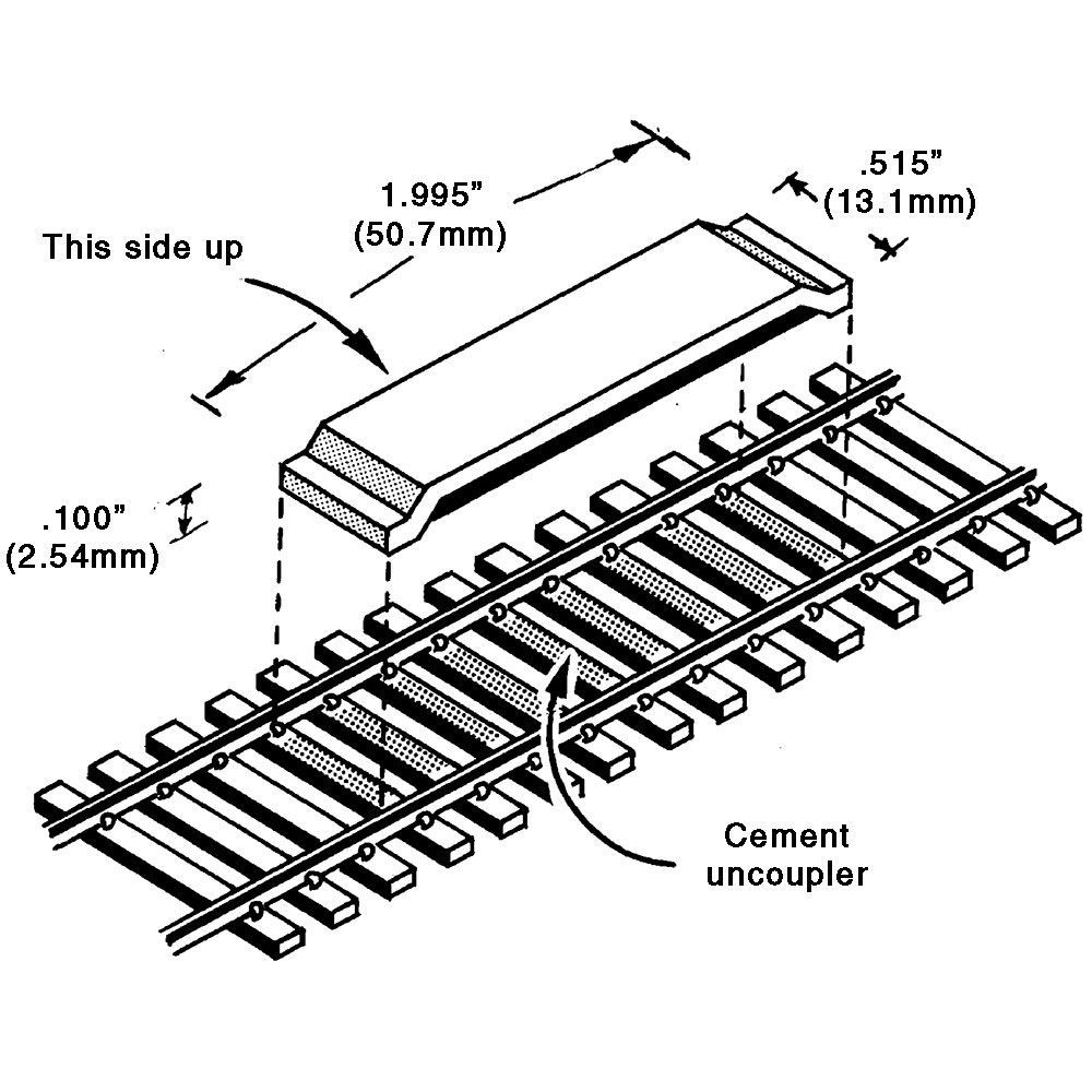Kadee 322 HO Scale Between-the-Rails Code 83 Delayed-Action Magnetic Uncoupler