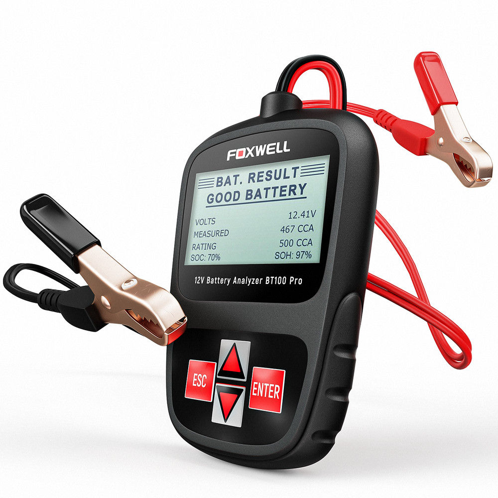 FOXWELL BT100 Pro Code Reader Battery Tester Cranking Charging Voltage Tester
