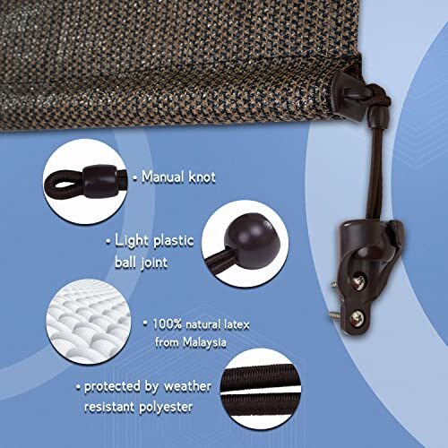 Bungee kit Cordless Bracket ，Coolaroo Replacement Accessories Bungee kit 2 Pa...
