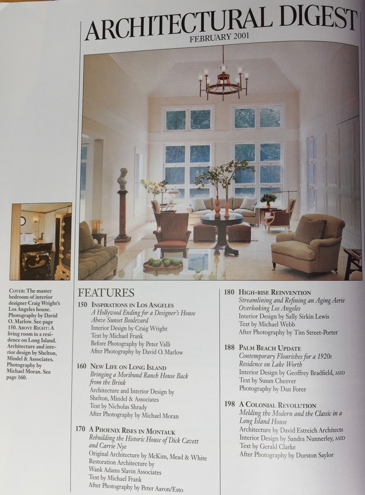 Architectural Digest Magazine - February 2001 Before & After