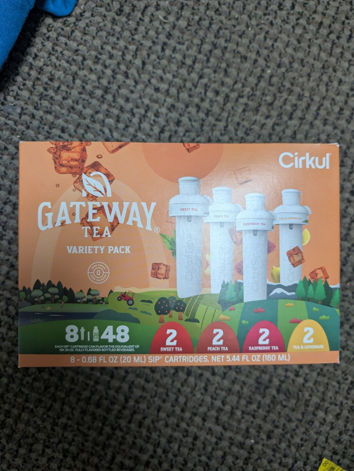 (8) Pack Cirkul Gateway Tea Flavored Water Cartridge Variety Pack- Expires 5/26