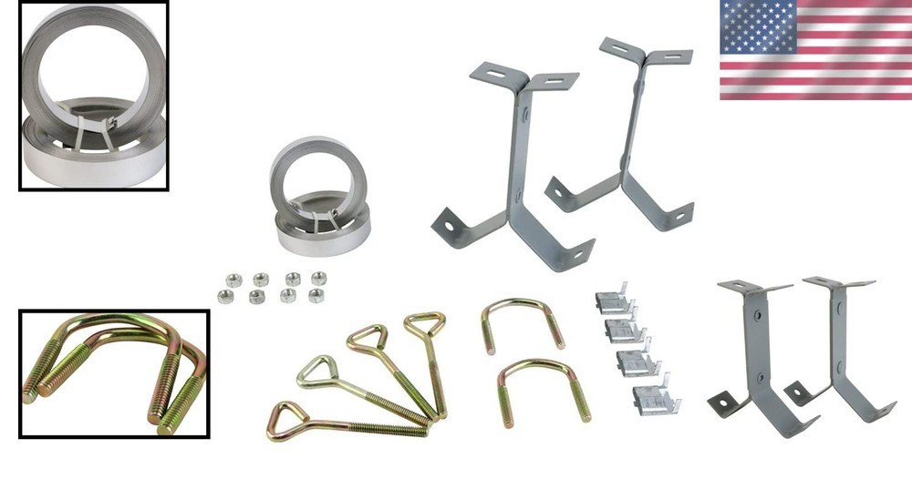 Secure Y-Type Chimney Antenna Mount with 18’ Steel Straps & Complete Hardware