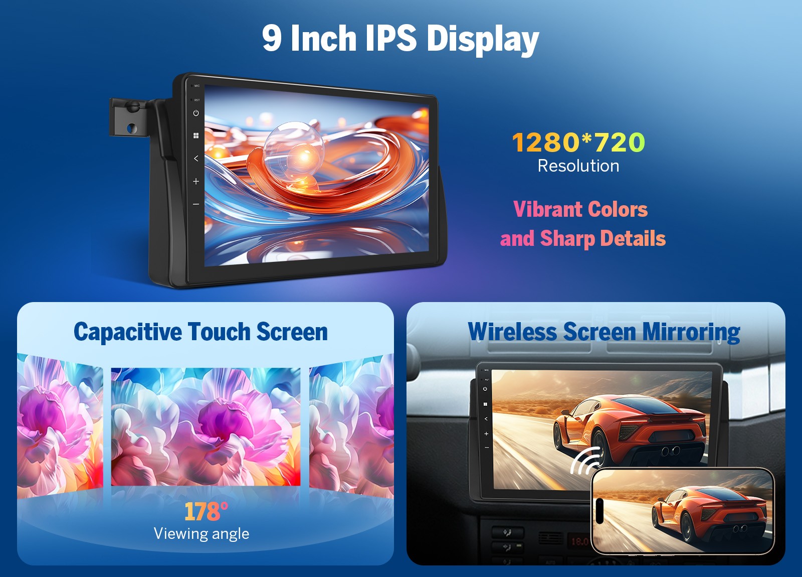 CAM+OBD+9 inch IPS Android Auto for BMW E46 325i Car Stereo Radio Apple CarPlay