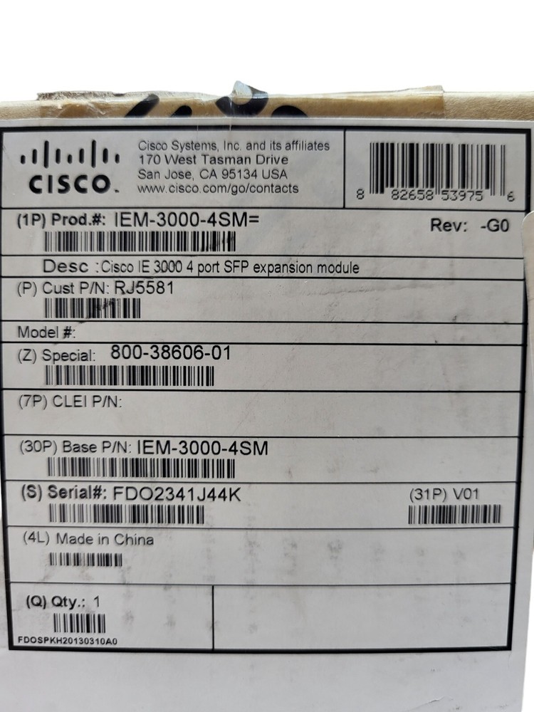 Cisco Ethernet Switch Module IEM-3000-4SM Industrial New in Box
