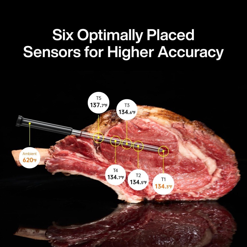 Sync Wireless Bluetooth Smart Meat Thermometer with WiFi | Standalo... Fast Ship