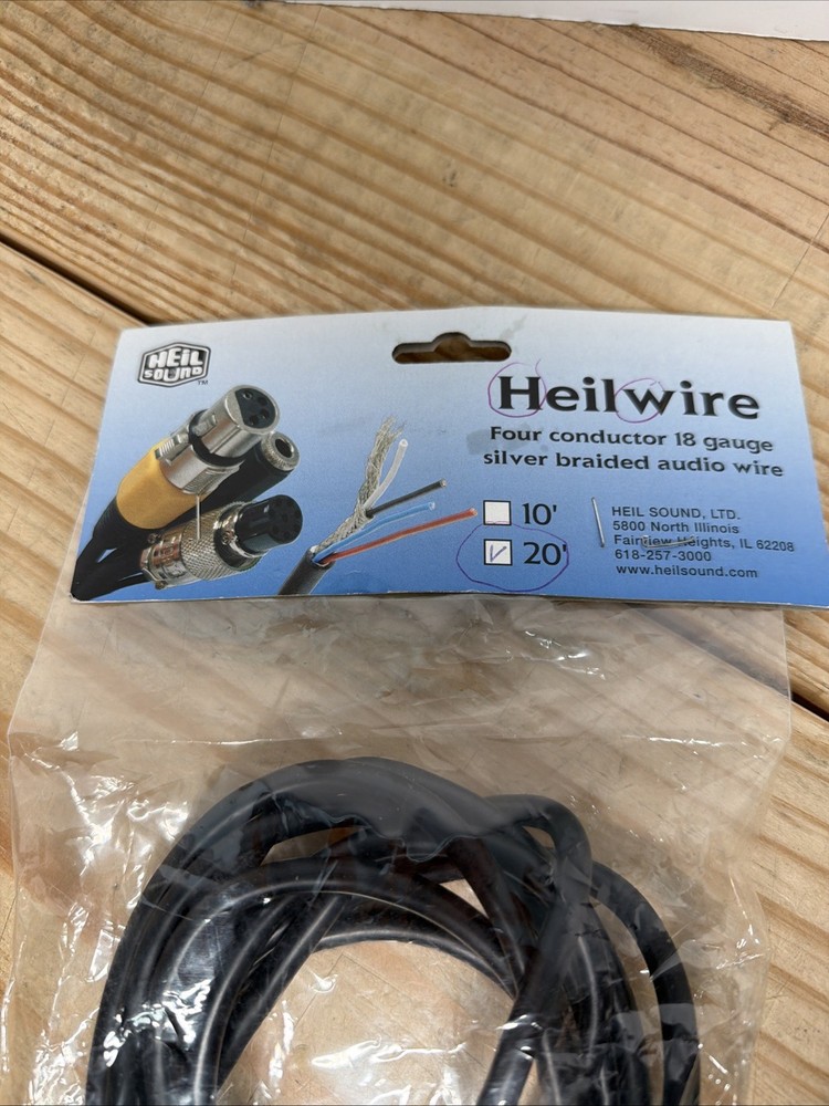 Heil Sound HEILWIRE 20 Microphone cable, 4-cond. shielded 20ft. D