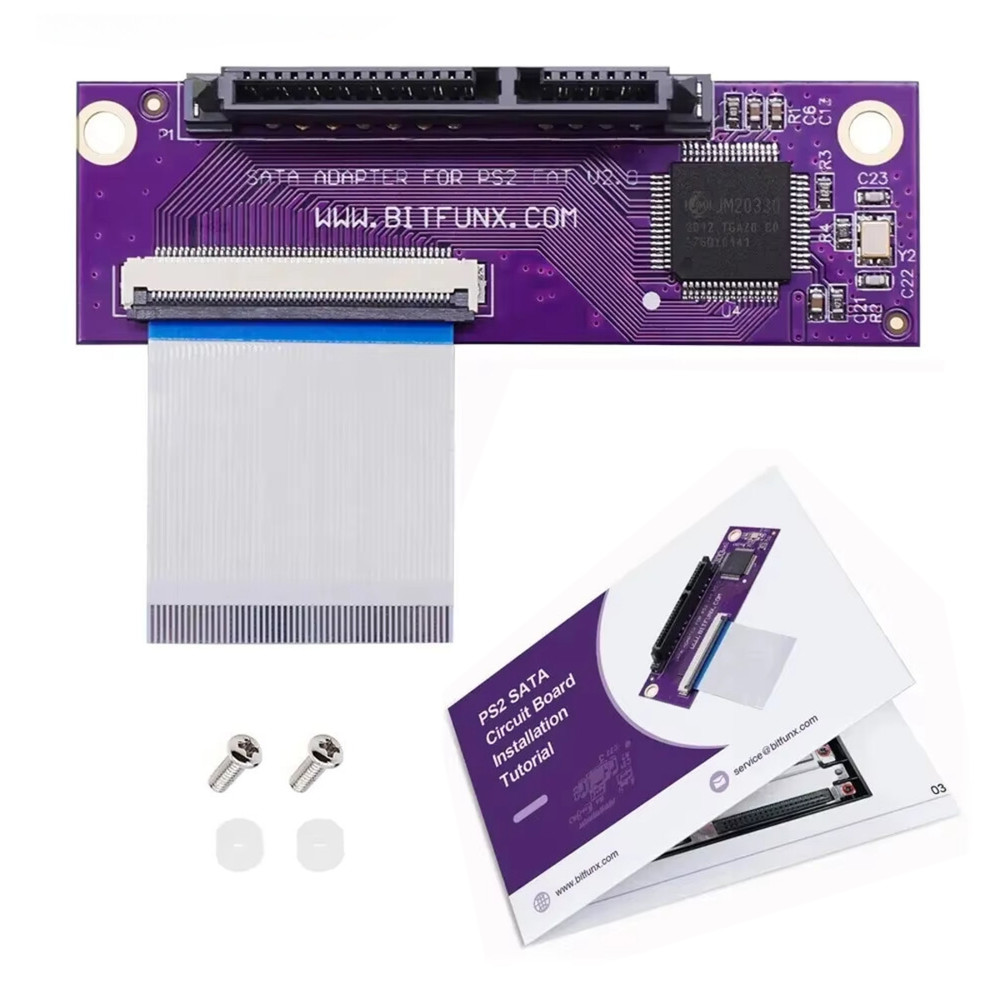 Bitfunx PS2 SATA Upgrade Mod Board Kit for PlayStation 2 Fat HDD Network Adapter