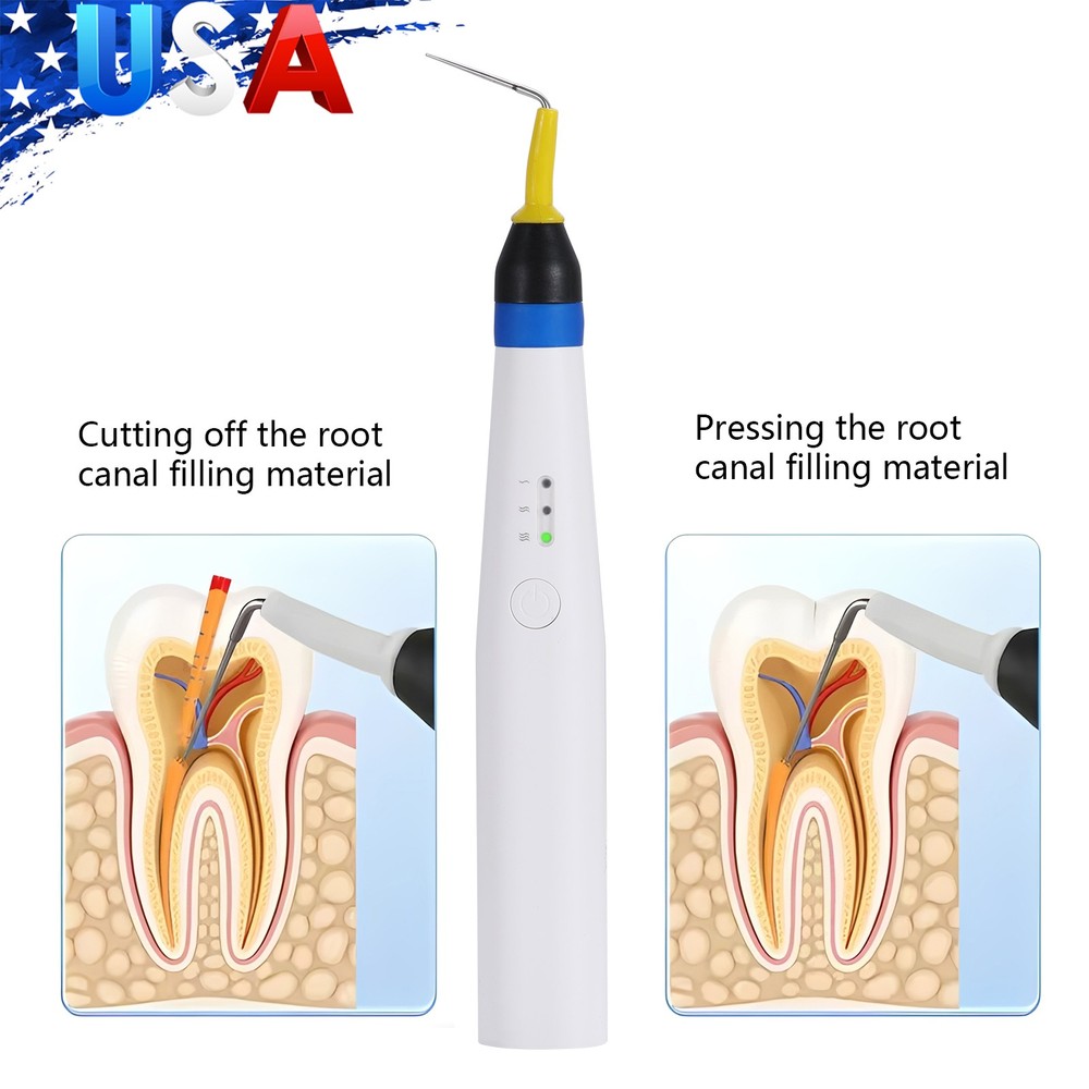 Dental Teeth Wireless Endo Heated Pen Gutta Percha Obturation System+ 2Fill Tips