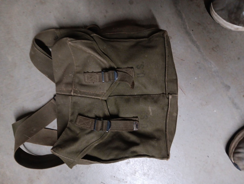 ORIGINAL WWII US ARMY M1 AMMO BAG CUSTOM FIELD FIELD HAVERSACK BACKPACK-1944