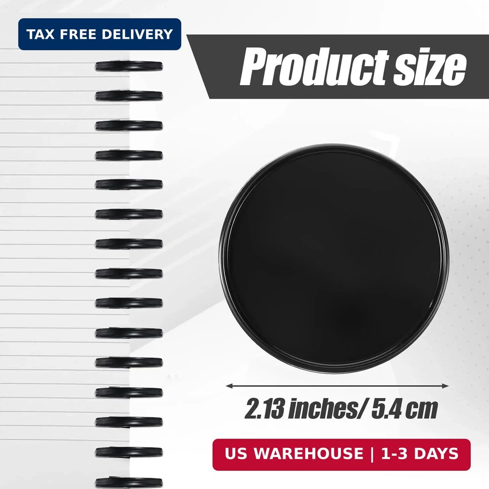 12 Pcs Discbound Discs 2.13 Inches Black Plastic Book Binding Disc Plastic Expan
