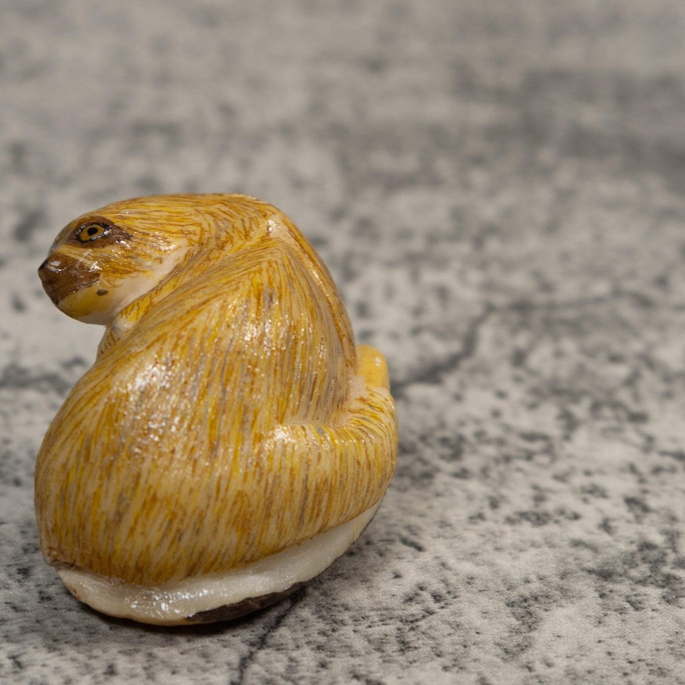 Brown Sloth Tagua Carving