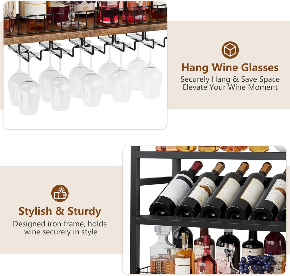 Wall Mount Wine Rack Wall Mounted Wine Bottle Rack Display & Storage Hanging