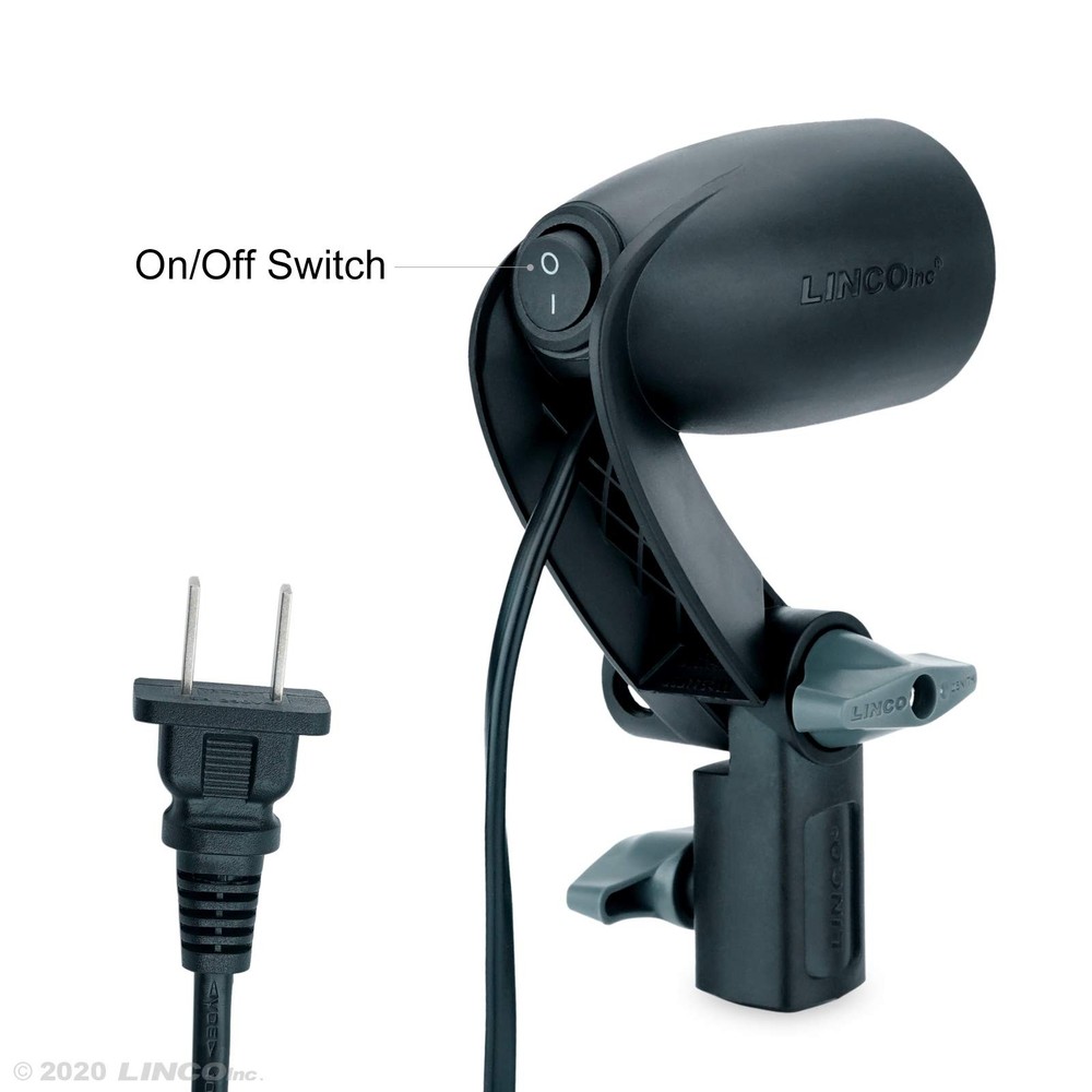 Lincostore 2 Pcs Photography Studio AC Fire-Resistant Socket Light Stand Moun...