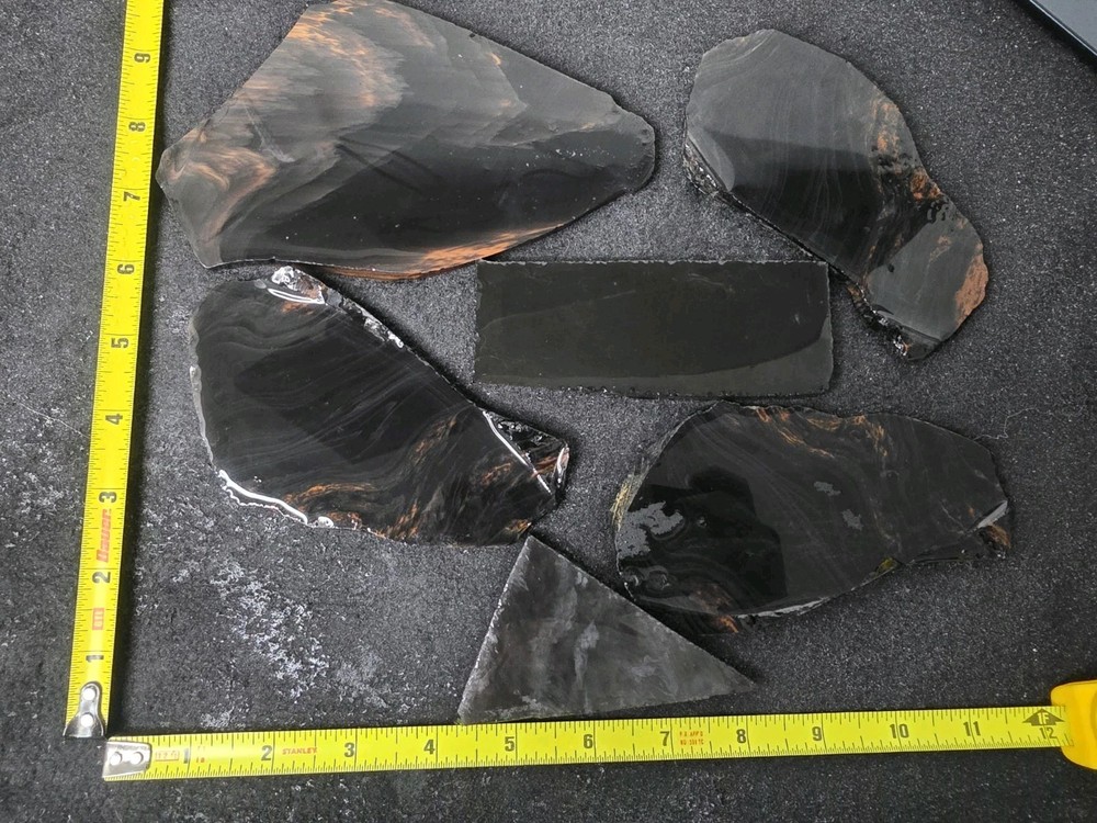 Davis Creek Rainbow Obsidian Flint Knapping Slabs Knife Arrowhead Point Preforms