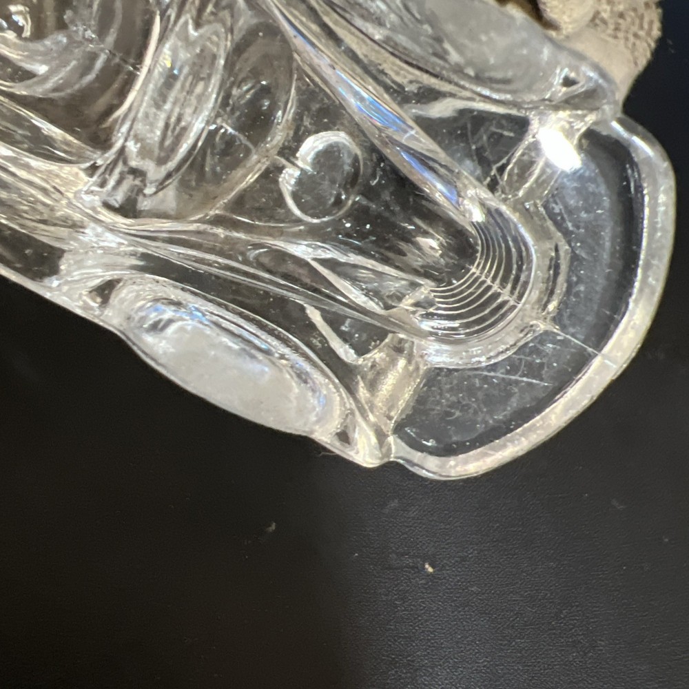 FIRE ENGINE GLASS CANDY CONTAINER ENGINE 1930s VICTORY GLASS