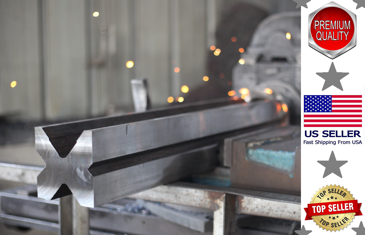 NEW 12" Press Brake Die 2.36" square. V Openings: 1.97" 1.38" 0.87" and 0.63"